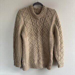 American Vintage Women's Tan and Cream Jumper